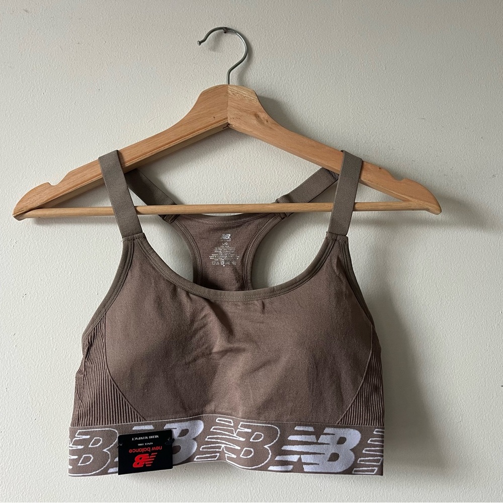 New Balance Brown Medium-Impact Sports Bra